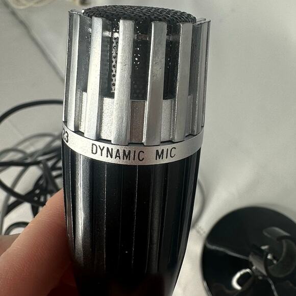 Vintage Weltron Microphone Omni-Directional Dynamic Model 37-123 With Desk Stand - Picture 6 of 13